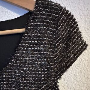 NWT Socialite Metallic Skater Dress Black Juniors Size Large